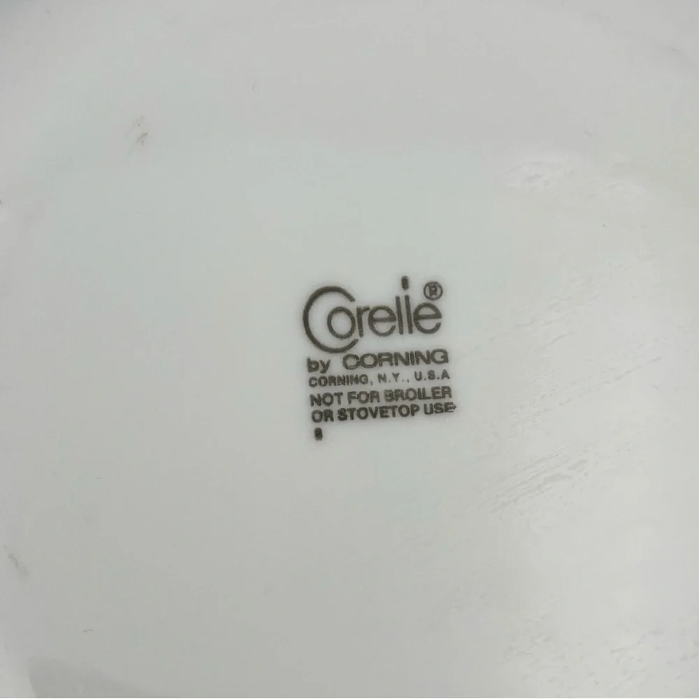 Corelle Meadow White and Green Serving Bowls - Set of 2 Varieties vintage